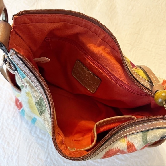 Fossil Floral Fabric Leather Trim Shoulder Bag - Picture 7 of 15